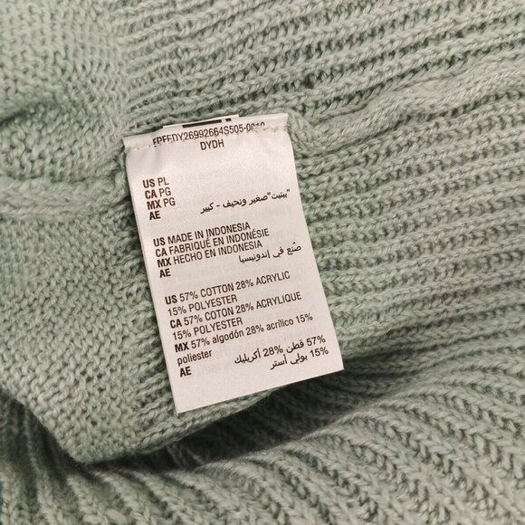 NWT $49 Style&Co Cozy Fall Sweater Size Petite Larger Fall Mint Flared Cuff - Picture 12 of 12